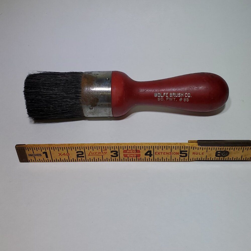 VINTAGE WOLFE BRUSH CO. NO. 85 STENCIL BRUSH CIRCA 1925 MANUFACTURED FOR SO. RWY